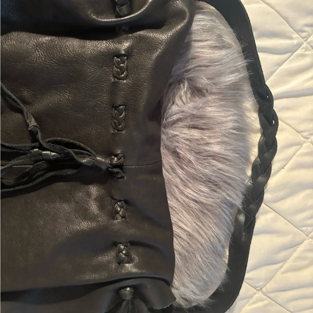 Lucky Brand Black Leather Hobo Bag